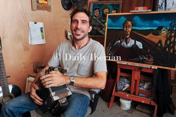 Trent Oubre in his studio