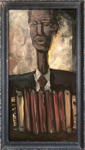 Mr. Bellows - Acrylic Painting of Creole Accordion Player
